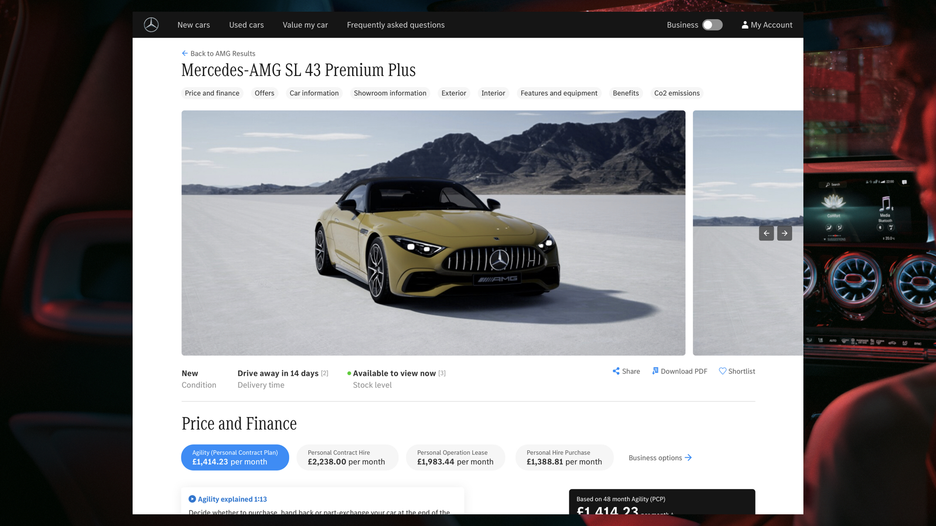 Mercedes-Benz product page